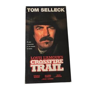 Tom Selleck Crossfire Trail VHS Movie Western Louis LAmour Warner Home Video USA